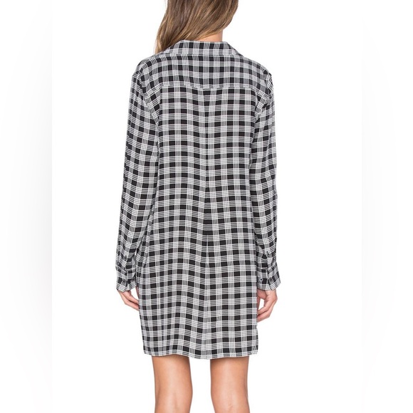 Equipment • NWT Knox Palaka B&W Plaid Silk Shirt Dress - Picture 5 of 7